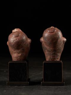 Set of two Mesoamerican Miniature Terracotta Head - 4267706