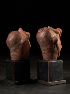 Set of two Mesoamerican Miniature Terracotta Head - 4267708