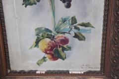 Set of two Oil Painting on Canvas signed Composition with Flowers and Fruit - 2635499