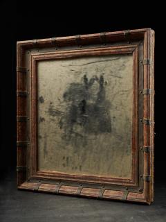 Set of two decorative wooden frames and an old mirror  - 1926953