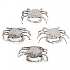 Set of unusual Spanish crab boxes in solid silver - 2337749