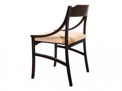 Set six Italian 1960s lacquered wood velvet dining chairs - 3721071