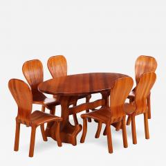 Seven Piece Custom Pine Dining Set 1970s American - 4817079