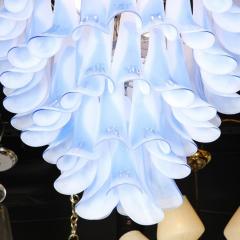Seven Tier Blue Feather Hand Blown Murano Glass Chandelier - 2659614