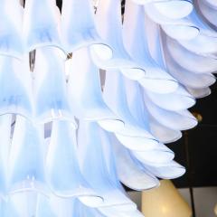 Seven Tier Blue Feather Hand Blown Murano Glass Chandelier - 2659636