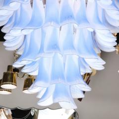 Seven Tier Blue Feather Hand Blown Murano Glass Chandelier - 2659661