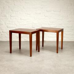 Severin Hansen Pair of Rosewood Side Tables by Severin Hansen for Haslev Denmark 1960s - 2746968