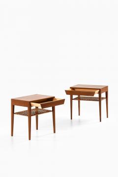 Severin Hansen Set of 2 Bedside Tables in Cane and Teak by Severin Hansen 1950s - 4507698