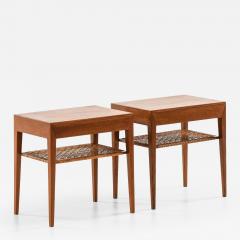 Severin Hansen Set of 2 Bedside Tables in Cane and Teak by Severin Hansen 1950s - 4508663