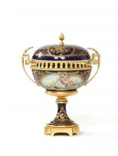 Sevres Porcelain Dore Bronze Mounted Covered Centerpiece - 1334555
