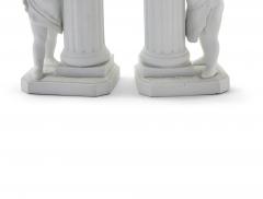 Sevres Style Bisque Porcelain Decorative Figural Pair Vases - 3546333