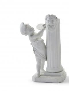 Sevres Style Bisque Porcelain Decorative Figural Pair Vases - 3546335