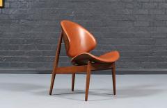 Seymour J Wiener Mid Century Clam Shell Leather Chairs by Seymour J Wiener for Kodawood - 4690783