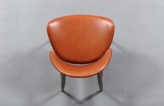 Seymour J Wiener Mid Century Clam Shell Leather Chairs by Seymour J Wiener for Kodawood - 4690784