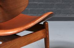 Seymour J Wiener Mid Century Clam Shell Leather Chairs by Seymour J Wiener for Kodawood - 4690788