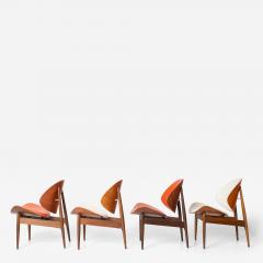 Seymour James Weiner Seymour James Weiner for Kodawood Clam Shell Set of Four Dining Chairs - 4649443