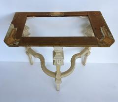 Shabby Chic Antique Wood Console Tables Faux Marble Painted Tops a Pair - 4416338