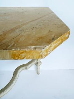 Shabby Chic Antique Wood Console Tables Faux Marble Painted Tops a Pair - 4416353