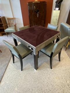 Shagreen Game Table and Four Chairs Set - 2377149