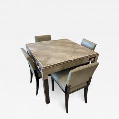 Shagreen Game Table and Four Chairs Set - 2379778