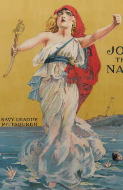 Shall This Continue Join the Navy Vintage Navy Recruitment Poster circa 1916 - 3737997