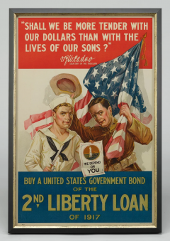 Shall We Be More Tender With Our Dollar Vintage WWI 2nd Liberty Loan Poster - 3738013