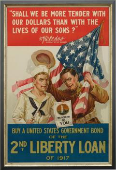 Shall We Be More Tender With Our Dollar Vintage WWI 2nd Liberty Loan Poster - 3740291