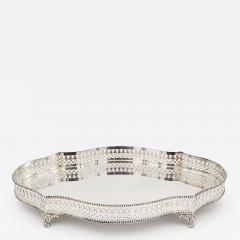 Shaped Galley Tray Silver Plate England circa 1950 - 4243525
