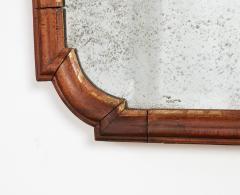 Shaped Walnut Queen Anne Mirror - 4201911