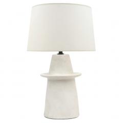 Shaped White Plaster Table Lamp - 4243182