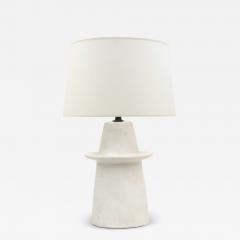 Shaped White Plaster Table Lamp - 4243332