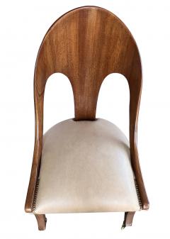 Shapely English regency style solid mahogany spoonback chair - 2810758