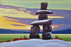 Sharon Bott English Bay Inukshuk - 3705846