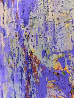 Sharon Cannon Sharon Cannon Lavender Abstract Oil Painting Textural Modern Art - 4725227