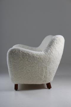 Sheepskin Sofa Loveseat by Sten Wic ns M belfabrik 1950s Sweden - 1143965