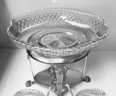 Sheffield Plate Cut Glass Epergne English C 1890 - 1256262