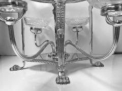Sheffield Plate Cut Glass Epergne English C 1890 - 1256264