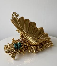 Shell centerpiece sculpture of gilded bronze Attrb Claude Victor Boeltz - 4496019
