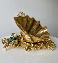 Shell centerpiece sculpture of gilded bronze Attrb Claude Victor Boeltz - 4496024