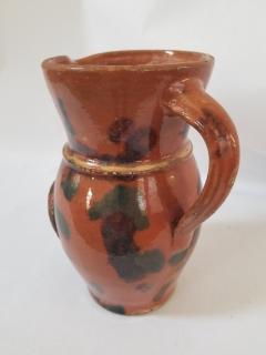 Shenandoah Valley multiglaze redware pitcher - 3356607