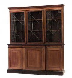 Sheraton Mahogany and Satinwood Breakfront Cabinet - 4645299