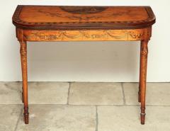 Sheraton Satinwood Painted Card Table - 2136607