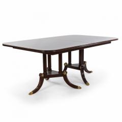 Sheraton Style Mahogany Dining Table with Inlay and Paw Feet - 2800705