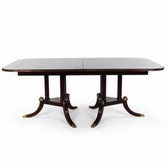 Sheraton Style Mahogany Dining Table with Inlay and Paw Feet - 2800707