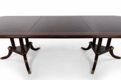 Sheraton Style Mahogany Dining Table with Inlay and Paw Feet - 2800709