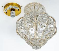 Sherle Wagner International Sherle Wagner Luninaire Flush Mount Crystal Beaded Light Fixture - 3918757