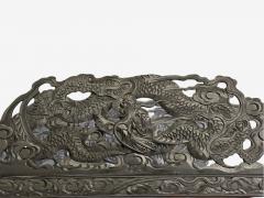 Shibayama Art Meiji Era Ebonized Wood Lacquer Two Panel Screen Japan 1890s - 4103191