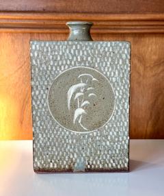 Shimaoka Tatsuzo Japanese Ceramic Jar with Inlay Design Tatsuzo Shimaoka with Tomobako - 4594392
