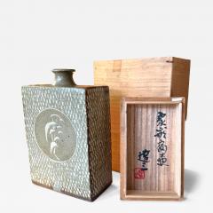 Shimaoka Tatsuzo Japanese Ceramic Jar with Inlay Design Tatsuzo Shimaoka with Tomobako - 4595016