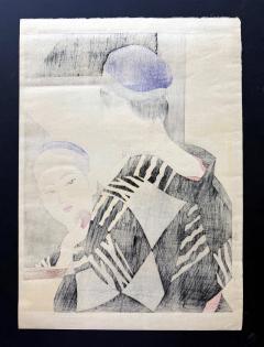 Shinsui Ito Japanese Large Woodblock Print Backstage by Ito Shinsui - 4234138